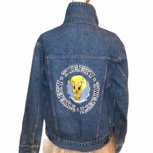 Blue Denim Tweety Bird Jean Jacket